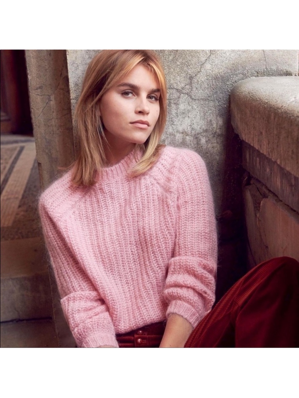Sezane Dwee Jumper in Blush